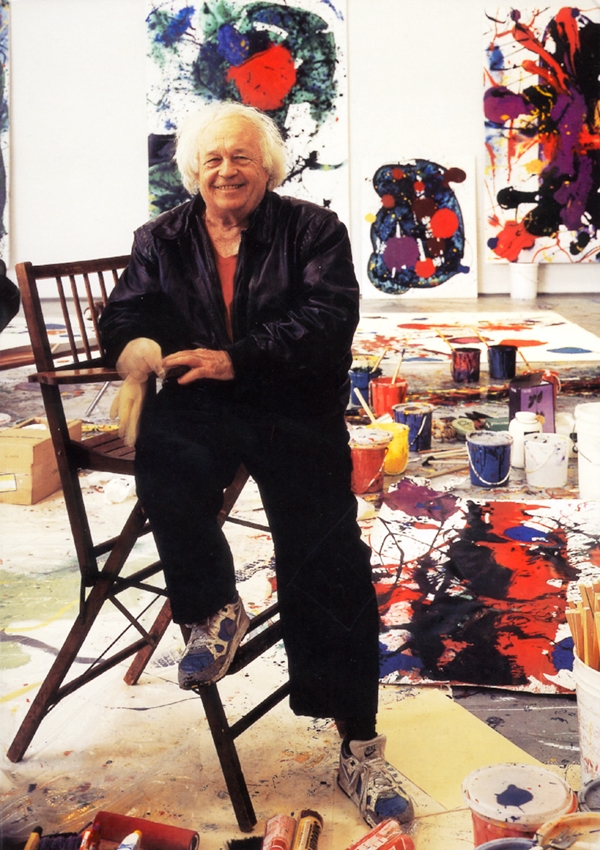 Sam Francis en su estudio.