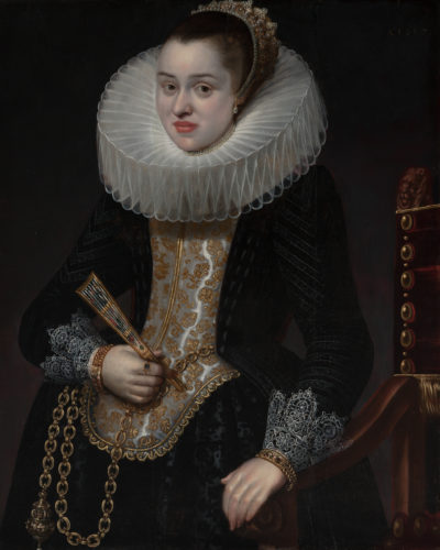 Lote: 35011359. CORNELIS DE VOS ( Hulst, ca. 1584- Amberes, 1651),
“Retrato de dama”, 1617.