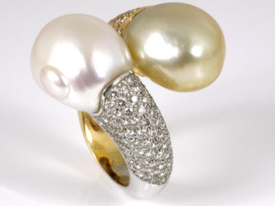 oro blanco y amarillo Anillo oro blanco y amarillo