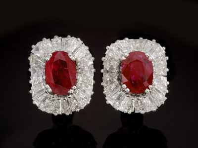 pareja pendientes Pendientes oro blanco
