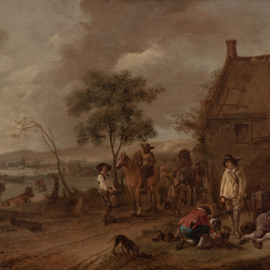 Lot: 35119773. PHILIPS WOUVERMAN, "Peasant scene".